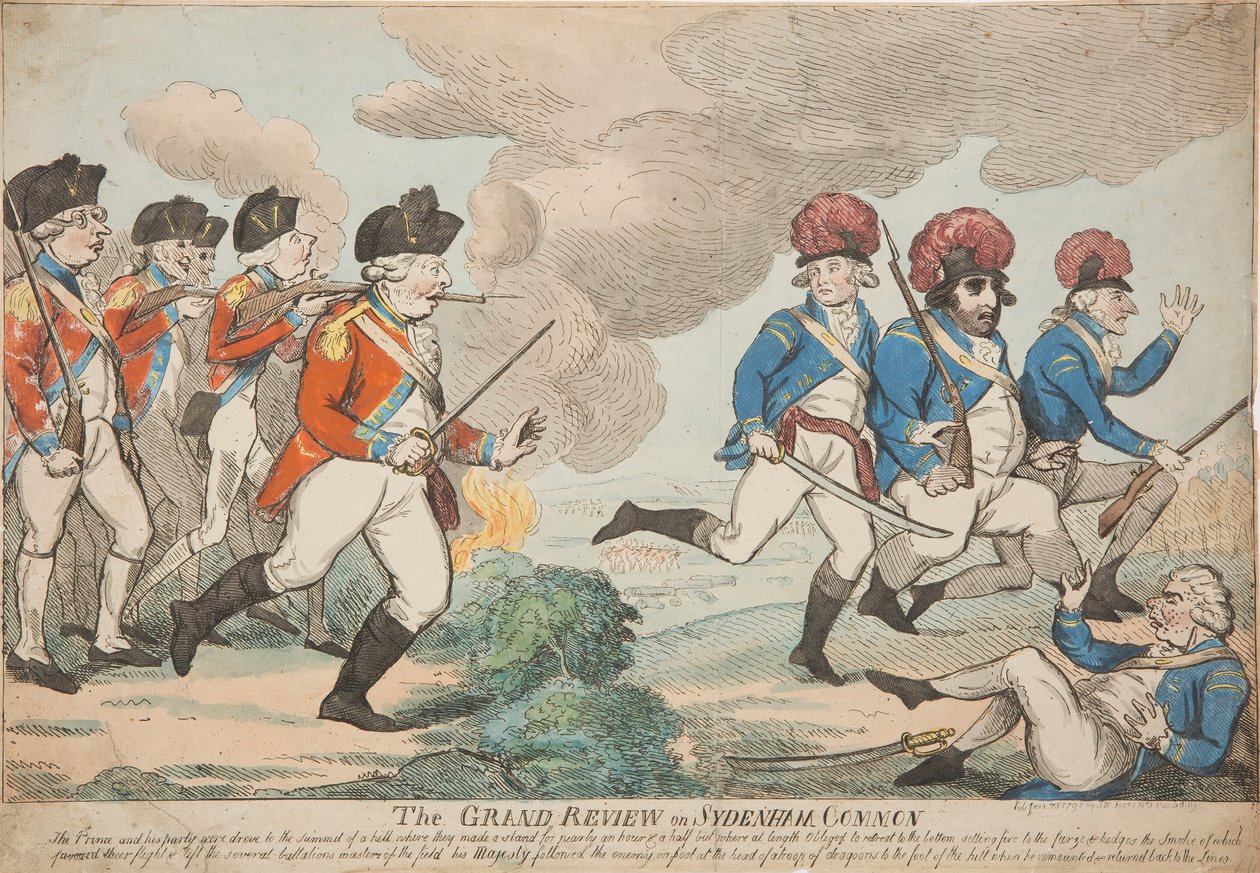 The Grand Review på Sydenham Common av Isaac Cruikshank