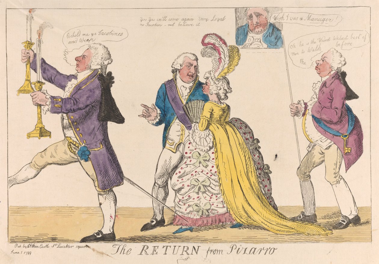 Die Rückkehr von Pizarro av Isaac Cruikshank
