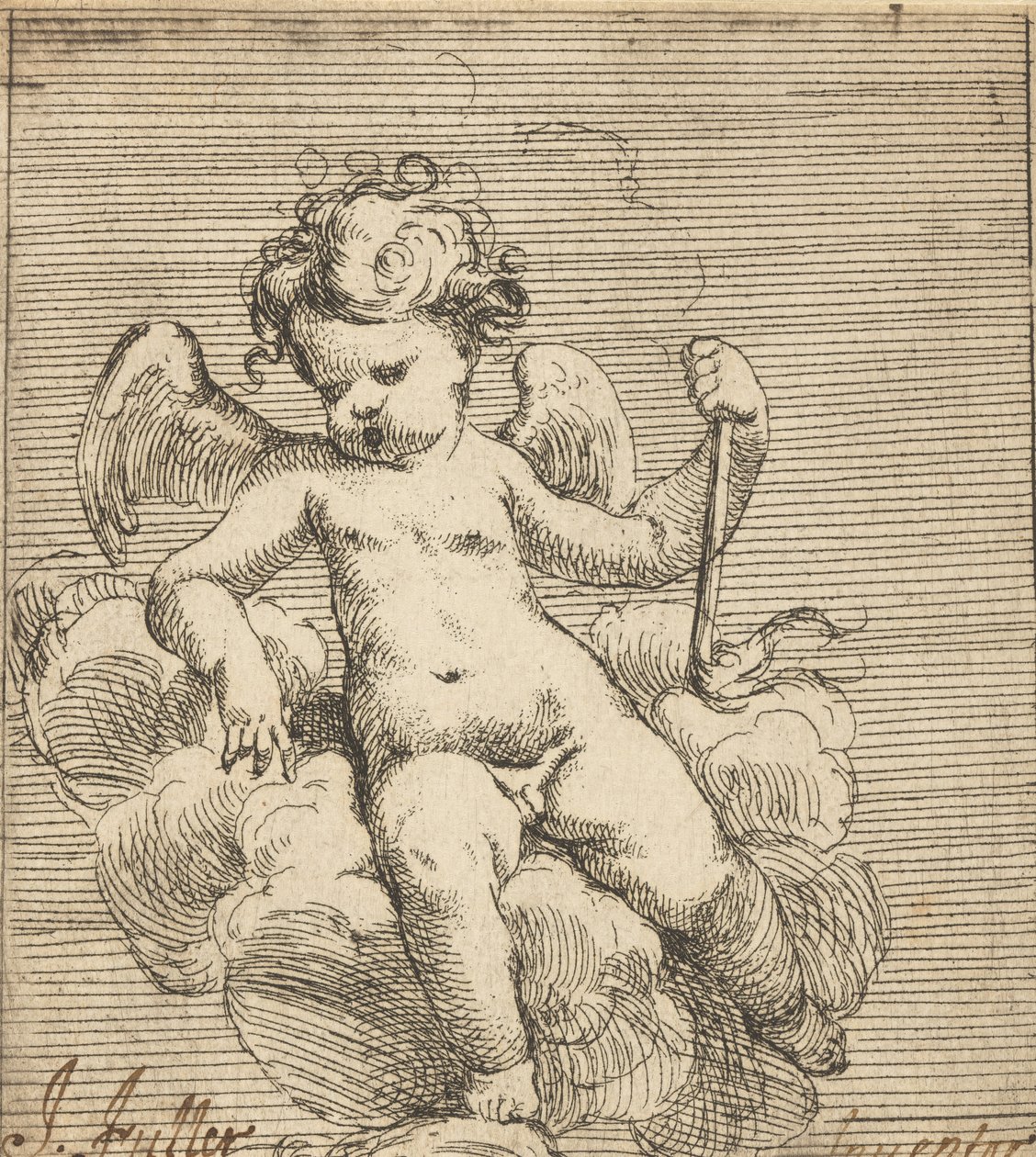 Putto holder en fakkel av Isaac Fuller
