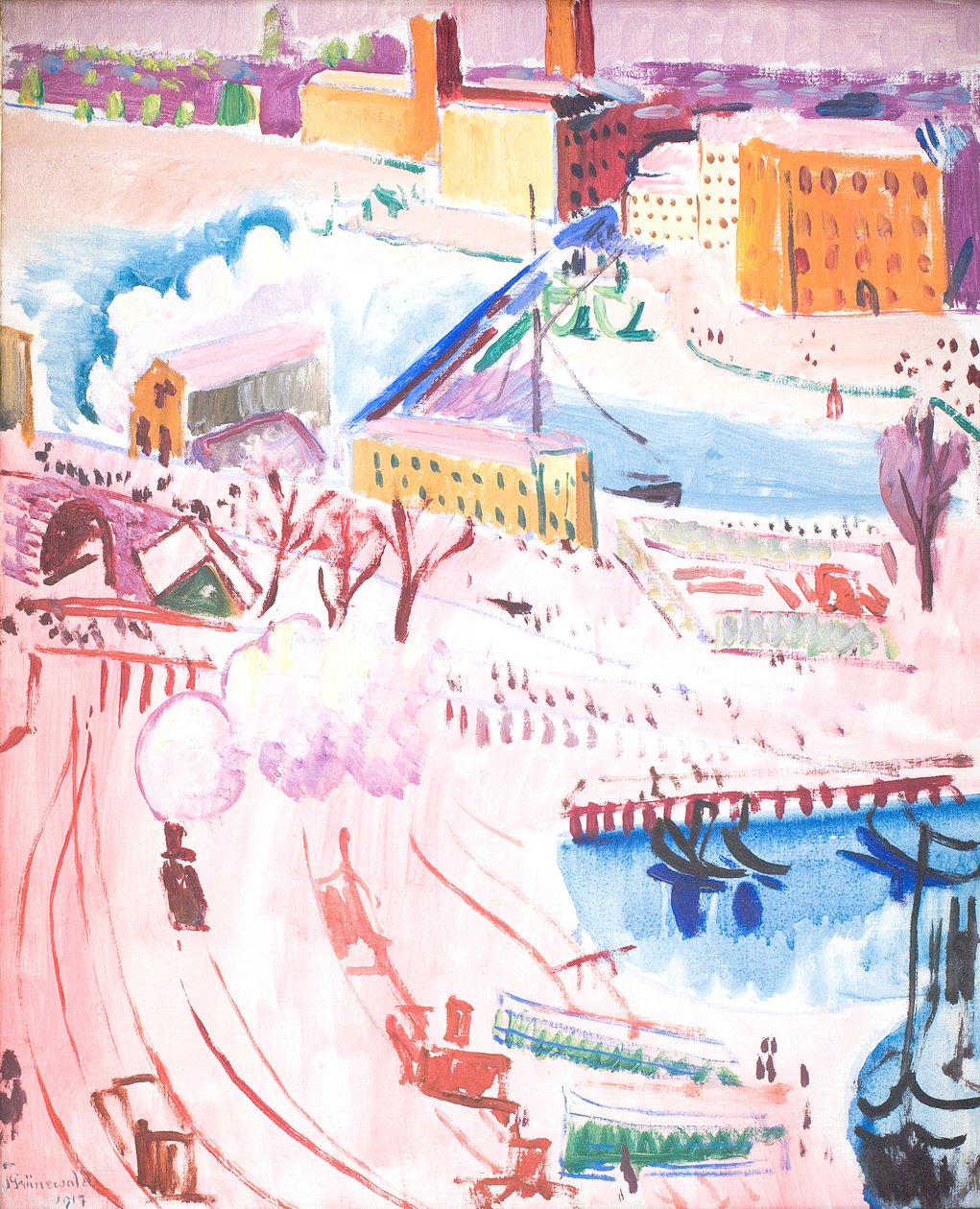 Utsikt over Stockholm av Isaac Grünewald