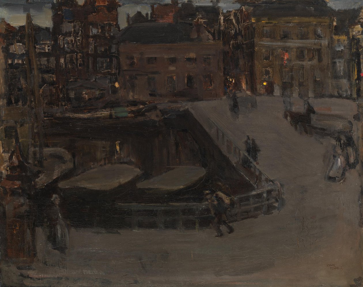 Damrak om kvelden av Isaac Israels