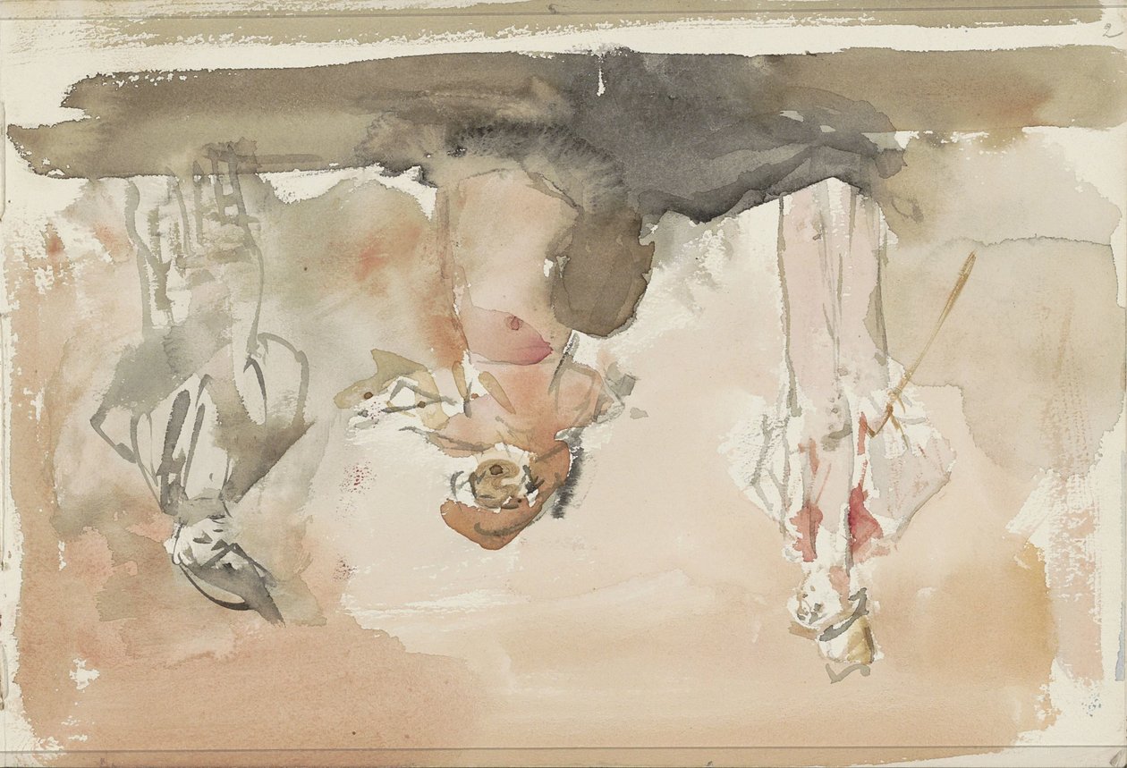 Tre artister på scenen av Isaac Israels