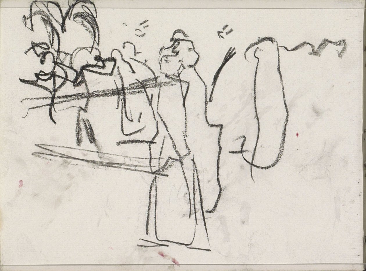 Figurer, muligens gående av Isaac Israels