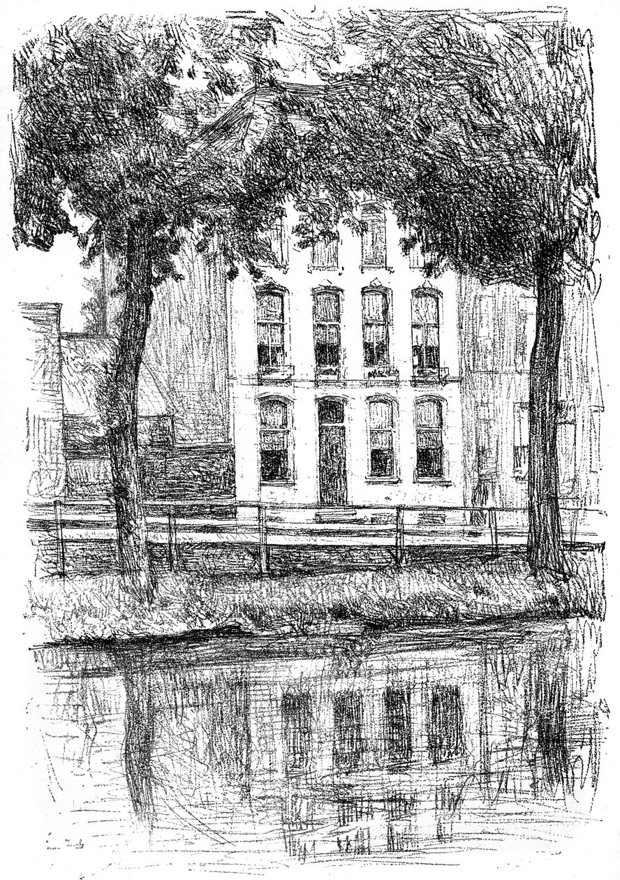 Israels hus, sett fra parken, c1880-1882. av Isaac Israels