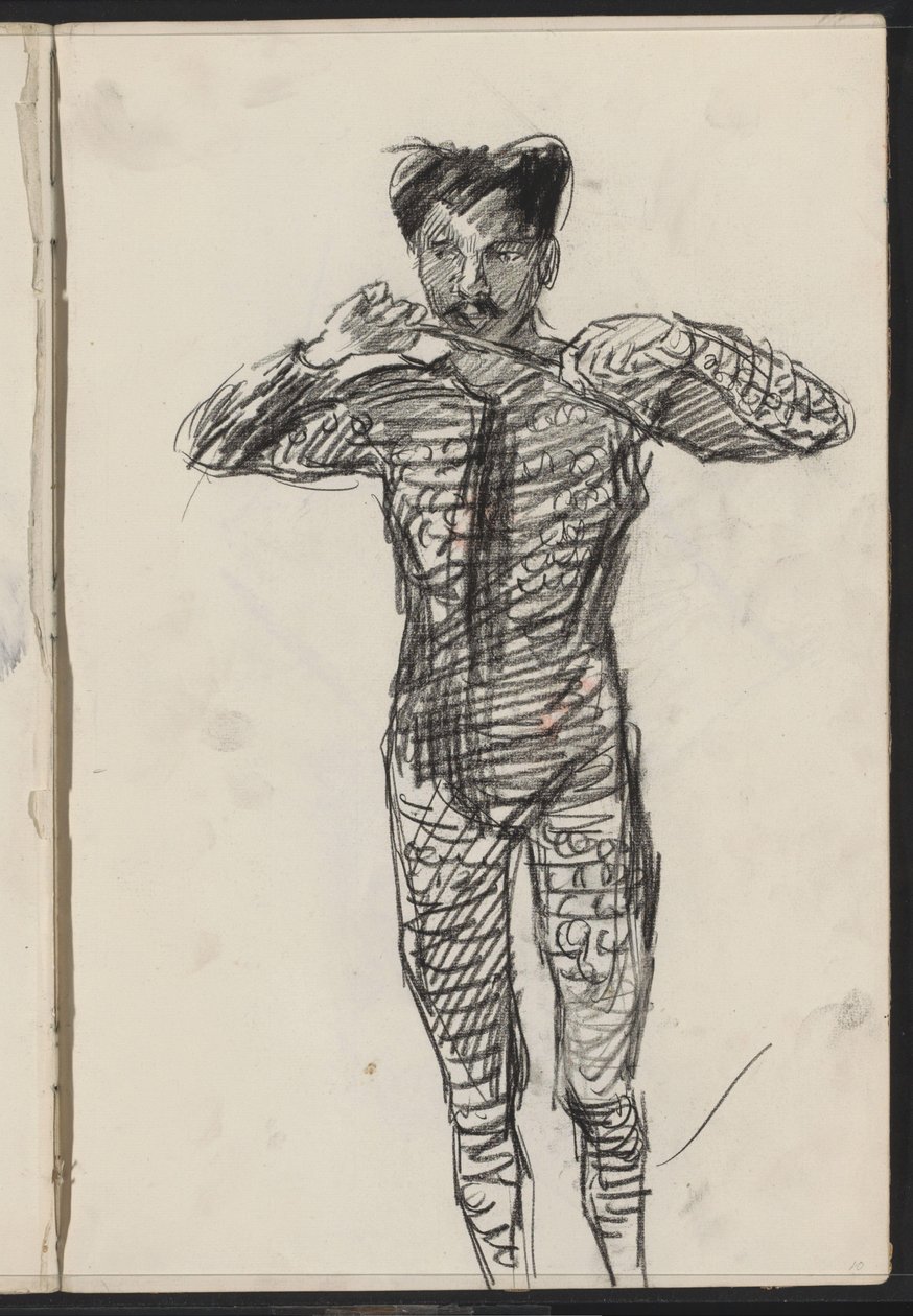 Stående mann i kostyme, muligens kunstner av Isaac Israels