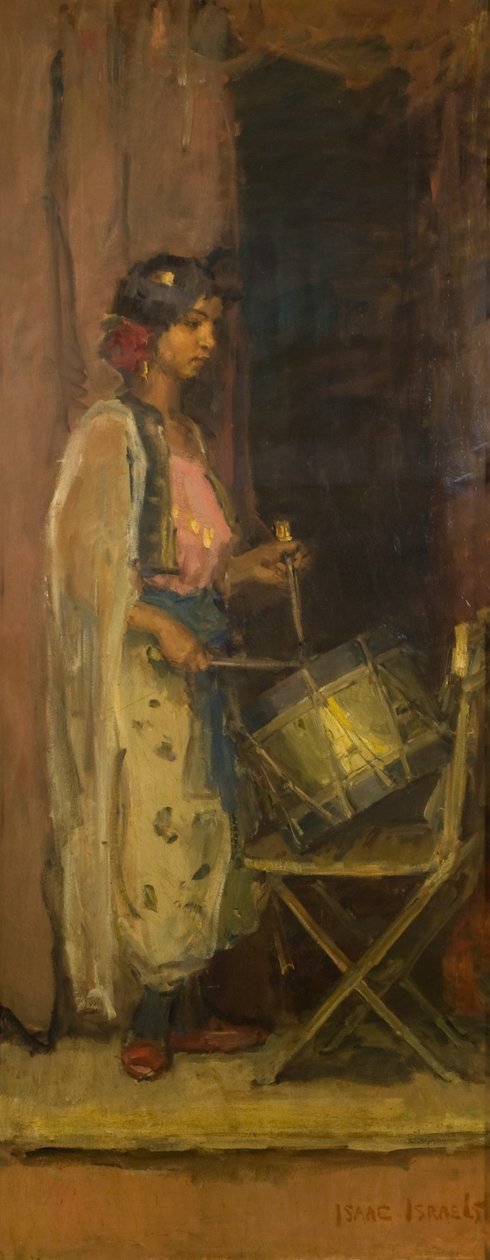 Den egyptiske trommeslagerjenta (olje på lerret) av Isaac Israels