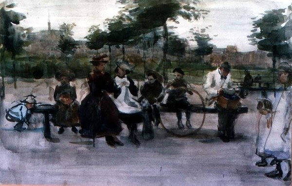 Parkbenken, Amsterdam av Isaac Israels