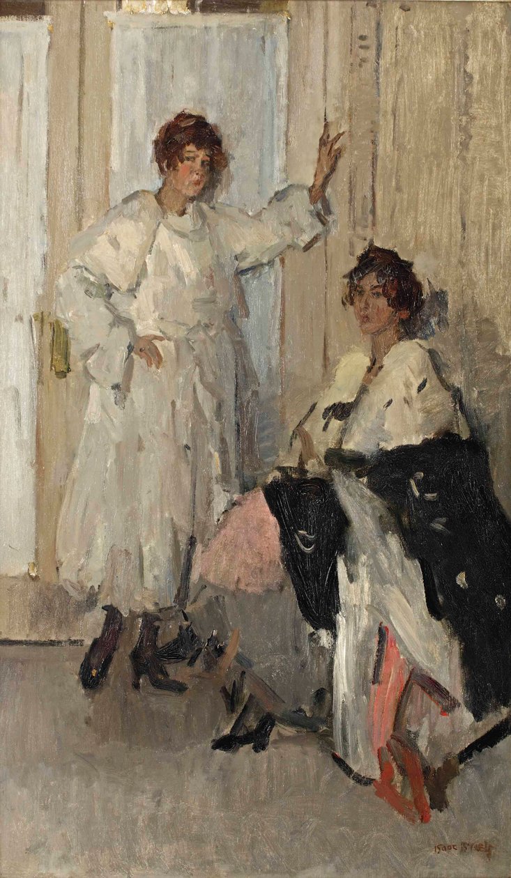 Utstillingsdukkene Ippy og Gertie i Hirsch, Amsterdam, ca. 1915-17 (olje på lerret) av Isaac Israels