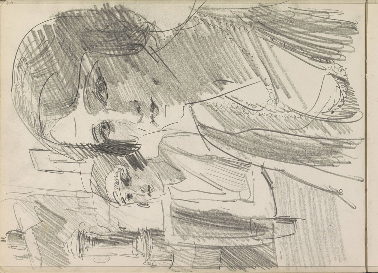 To kvinner ved et bord, muligens på en terrasse av Isaac Israels