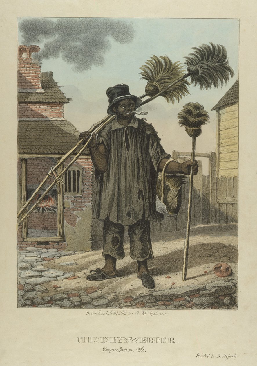 Skorsteinsfeier, plate 11 fra Sketches of Character...,1838 av Isaac Mendes Belisario