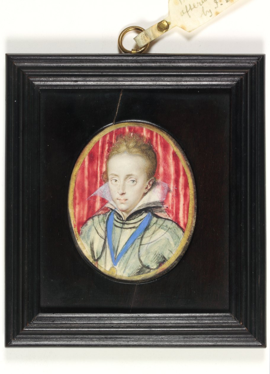 Charles, prins av Wales, senere kong Charles I (akvarell på vellum) av Isaac Oliver