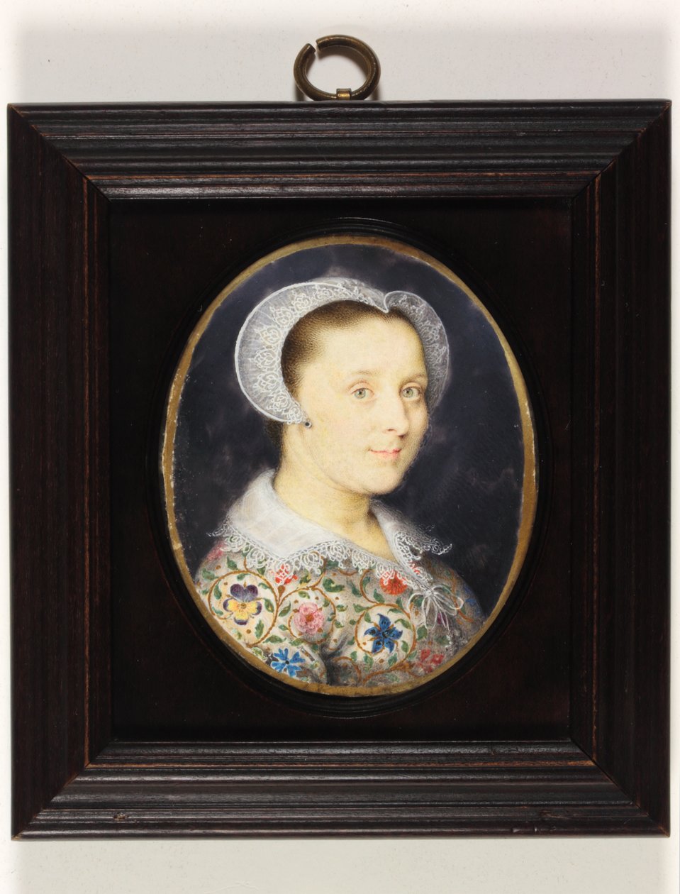 Elizabeth Harding, fru Isaac Oliver (akvarell på vellum) av Isaac Oliver