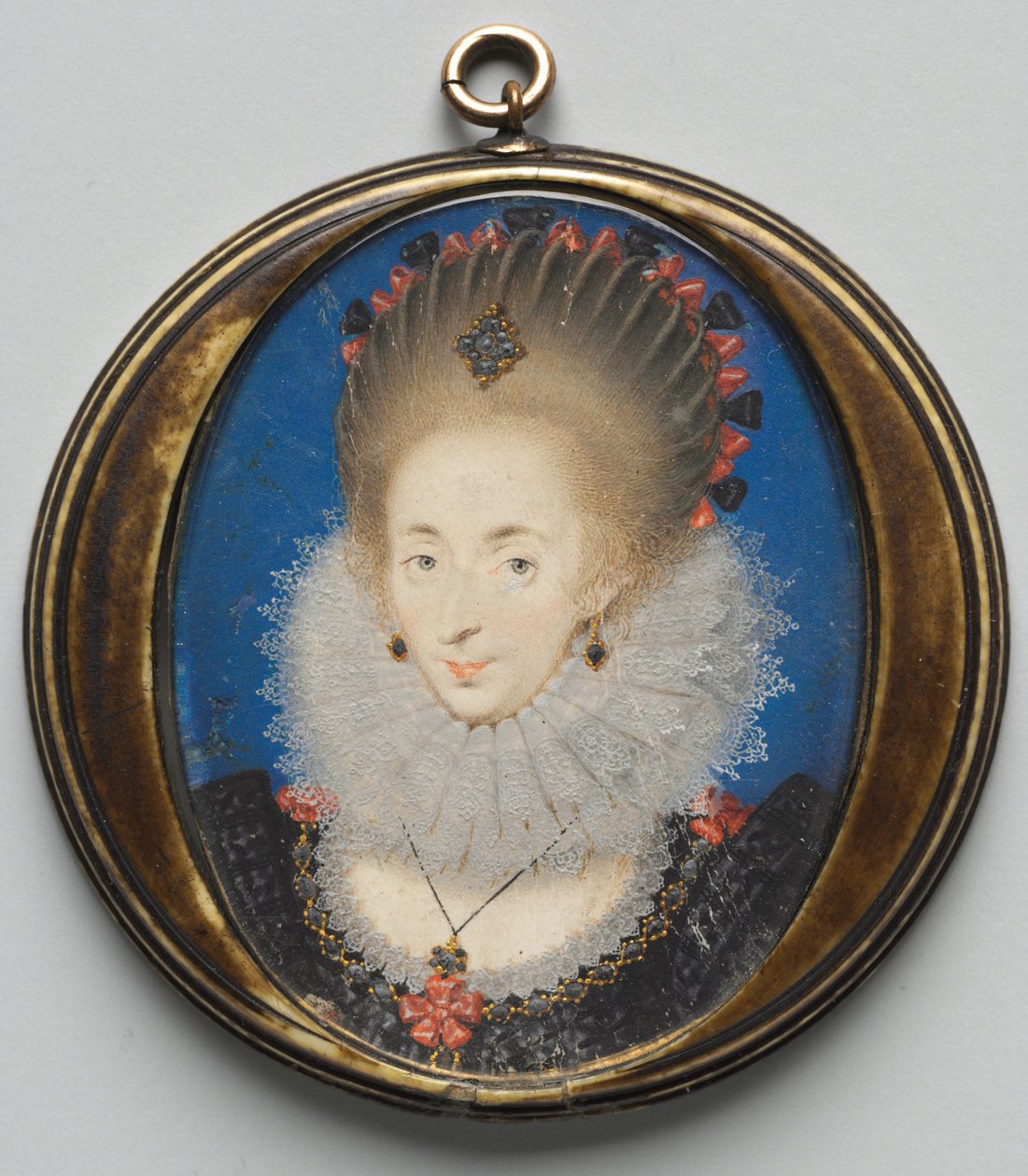 Portrett av Lucy Russell, grevinne av Bedford, født Harrington, 1612. av Isaac Oliver