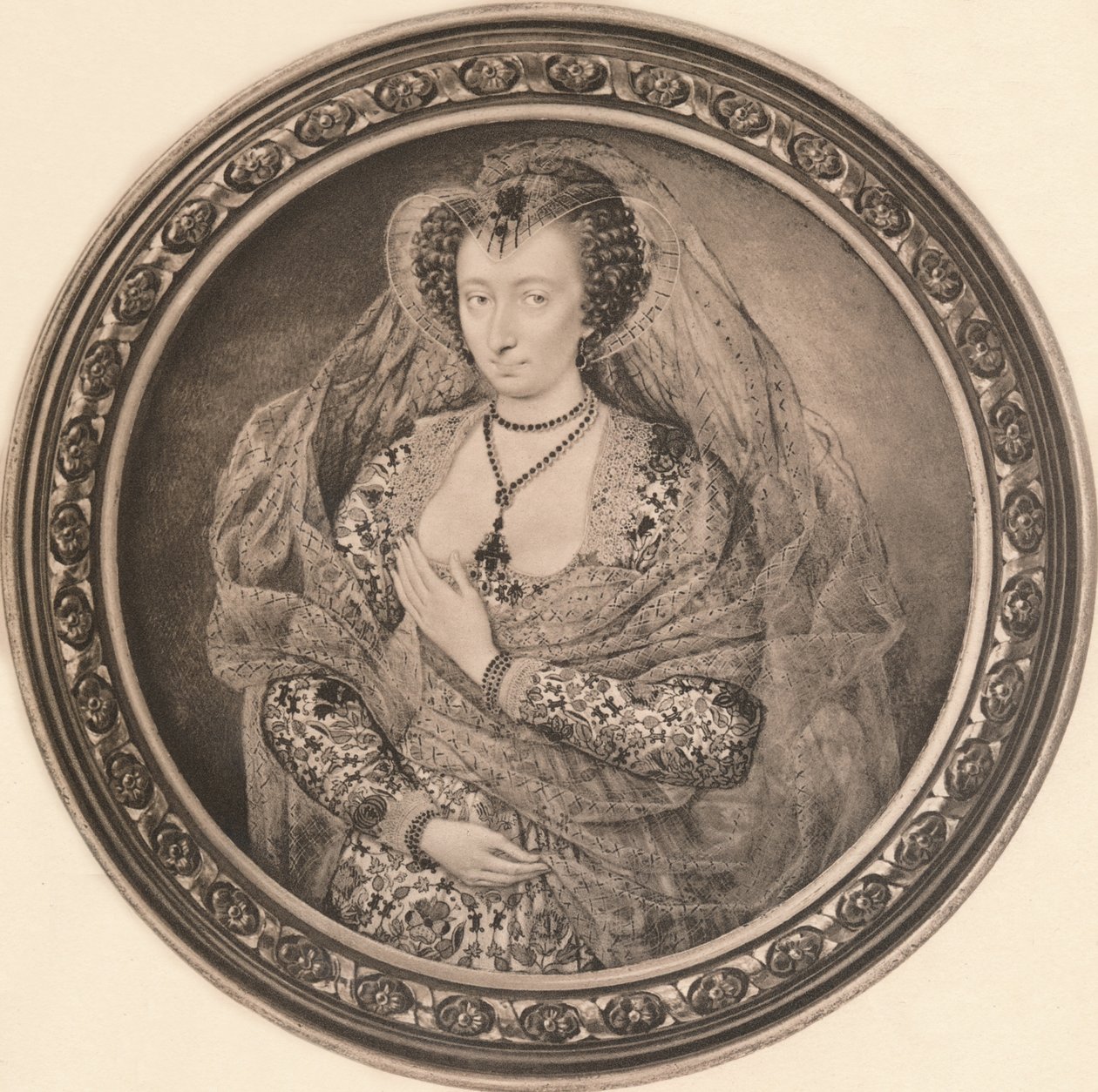 Lucy Harrington, grevinne av Bedford, c1610, 1904 av Isaac Oliver I