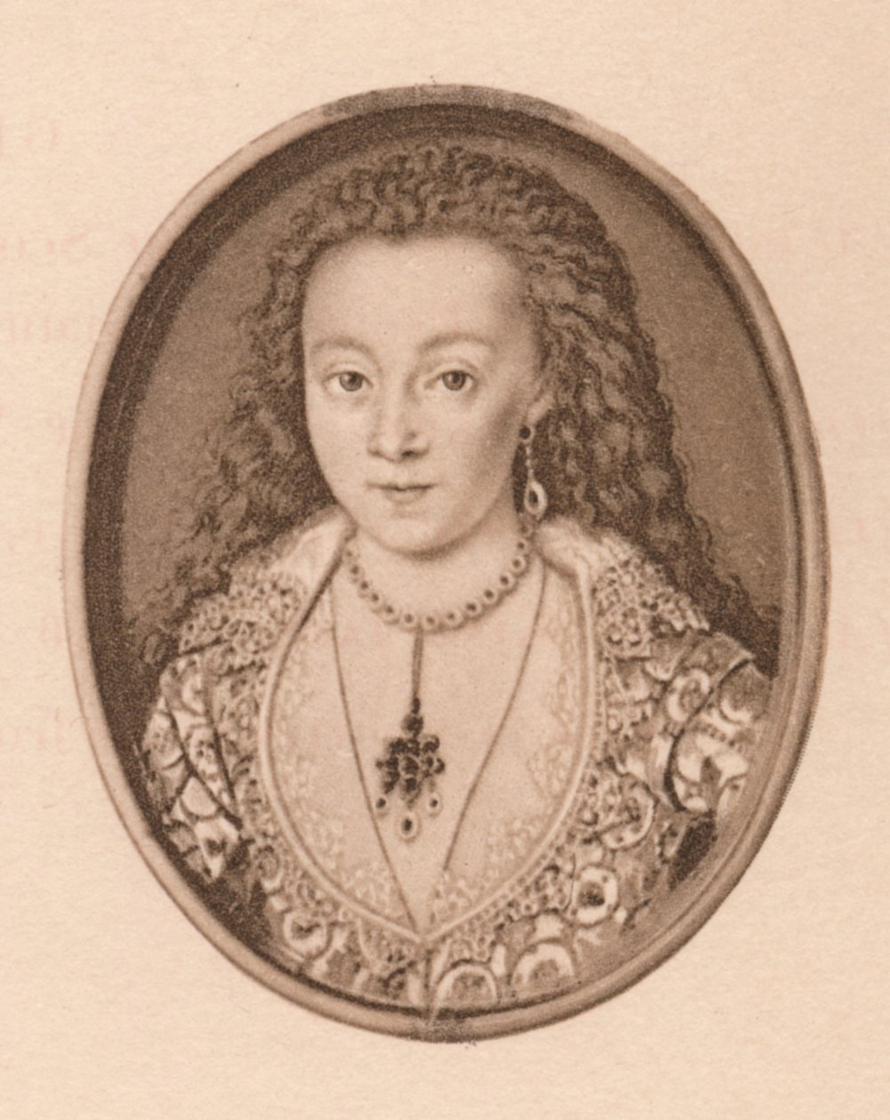 Portrett - Arabella Stewart, 1500-tallet, 1904 av Isaac Oliver I