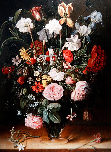 Et stilleben av tulipaner og anemoner (olje på panel) av Isaac Soreau