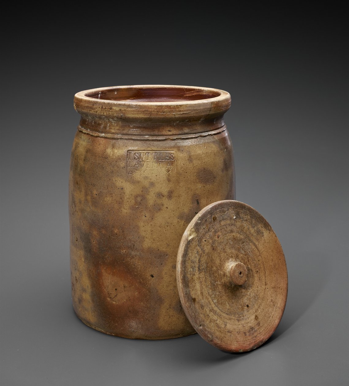 Crock, c. 1873-1882 (slipglasert steintøy) av Isaac Suttles Pottery