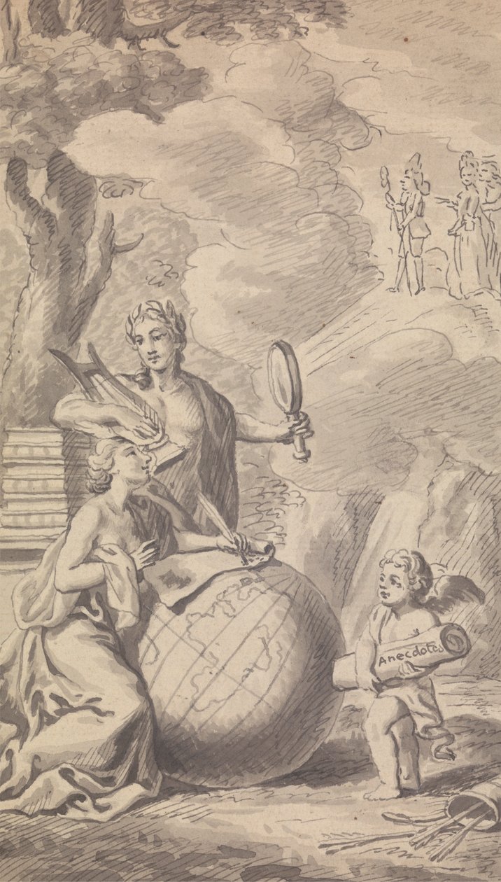 Frontispice Vol. VII, nr. I for 1775 fra Town and Country Magazine av Isaac Taylor