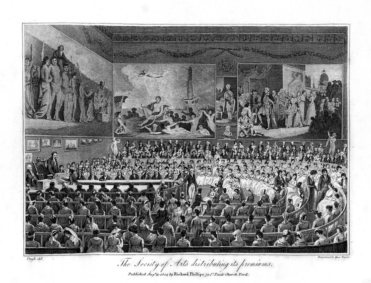 The Society of Arts distribuerer sine premier, 1804 av Isaac Taylor