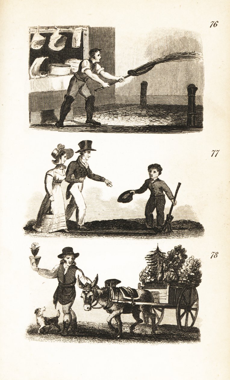 Watering the Streets, Little Boy at the Crossing og Flowerpot Man av Isaac Taylor