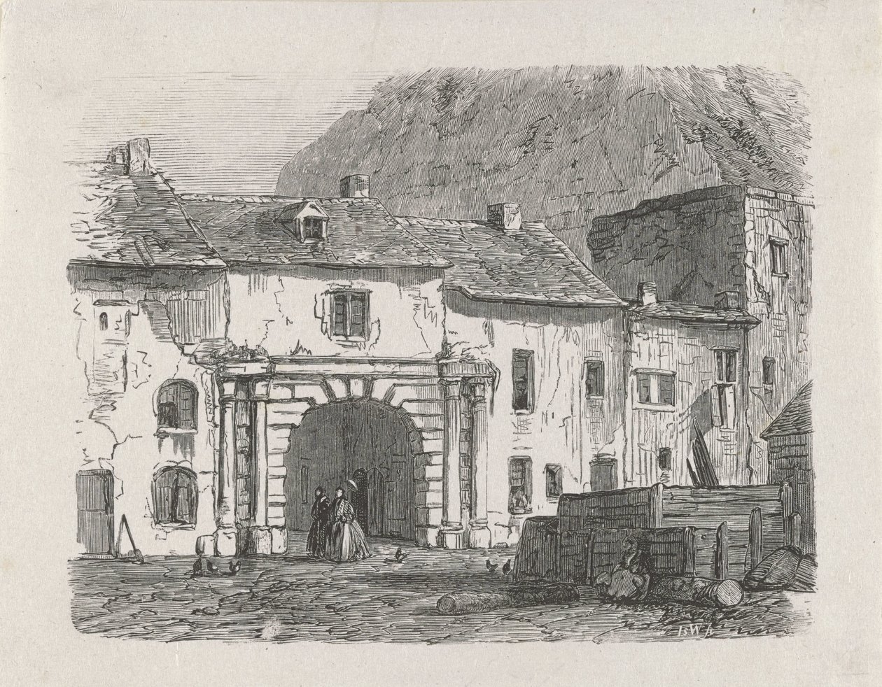 Port i Claussen-forstaden til Luxembourg by av Isaac Weissenbruch