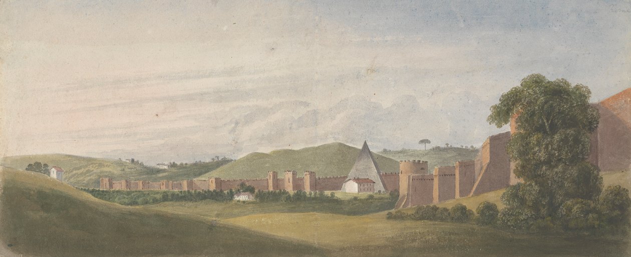 Walls of Rome: Aurelian Wall, med Cestius-pyramiden av Isaac Weld