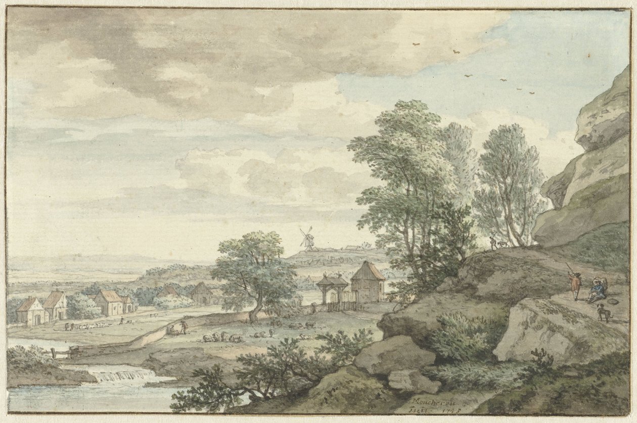 Utsikt i nærheten av Bentheim av Isaac de Moucheron
