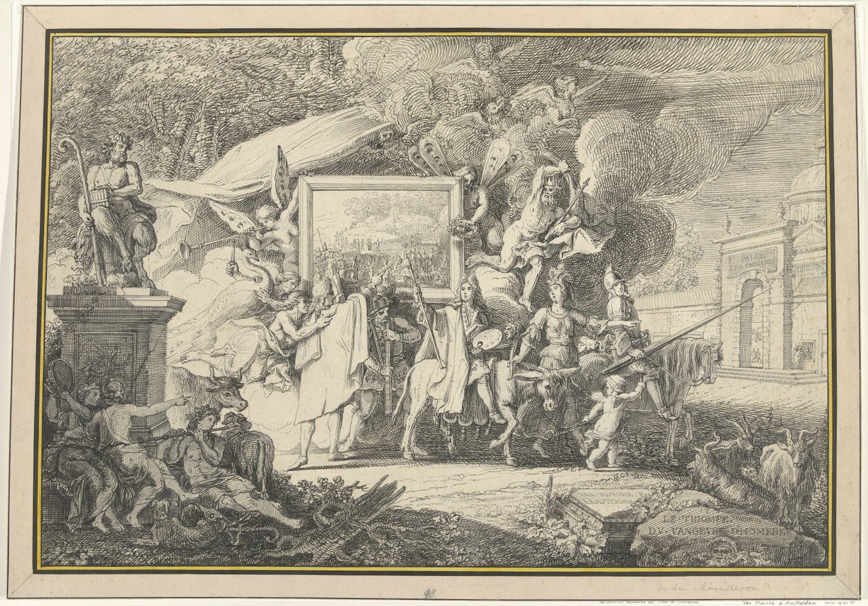 Satire over maleri og det franske akademiet Le Triomphe du Vangeur d