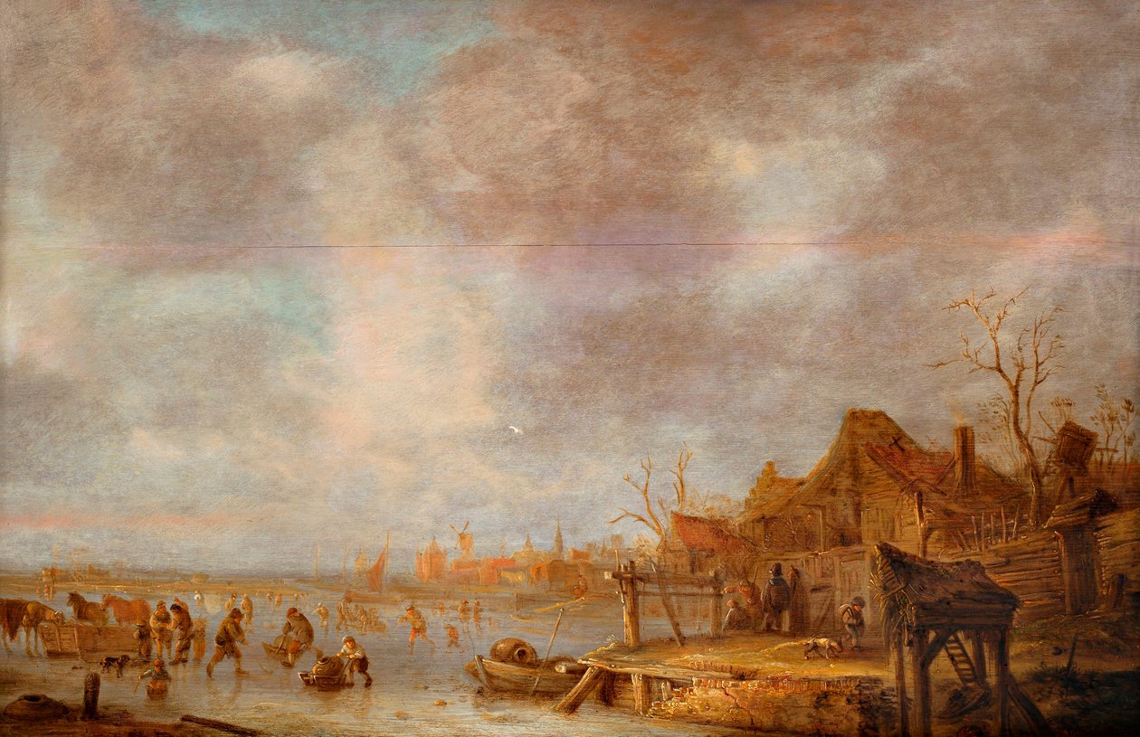 En vinterdag utenfor Haarlem, mellom 1638 og 1640. av Isaac van . Ostade