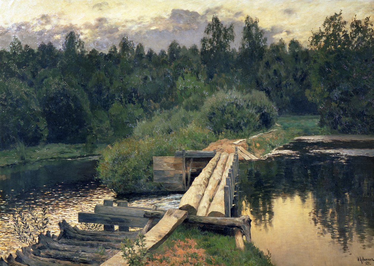 At the Shallow, 1892 av Isaak Ilyich Levitan