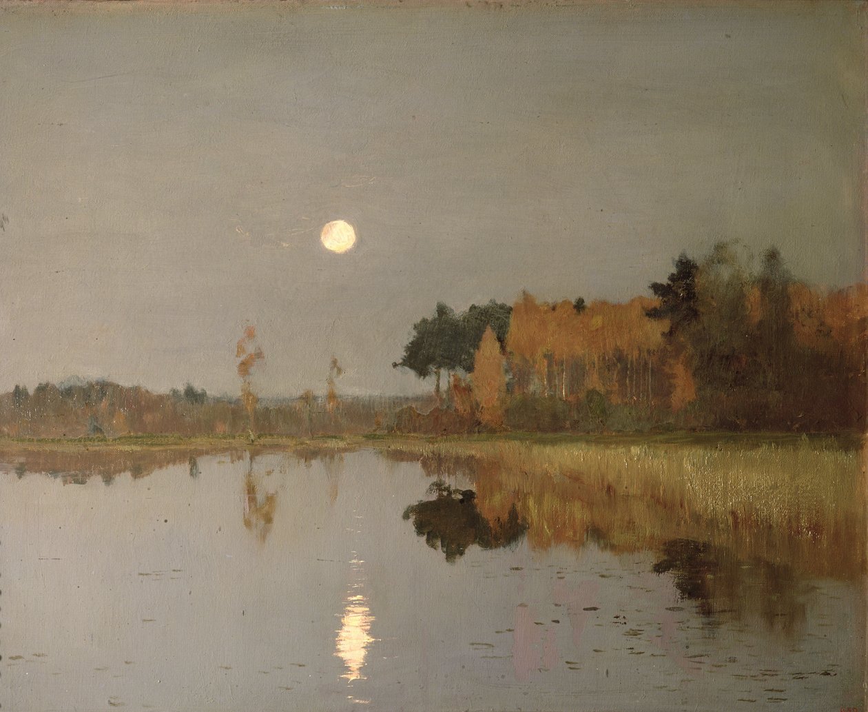 The Twilight Moon, 1899 av Isaak Ilyich Levitan