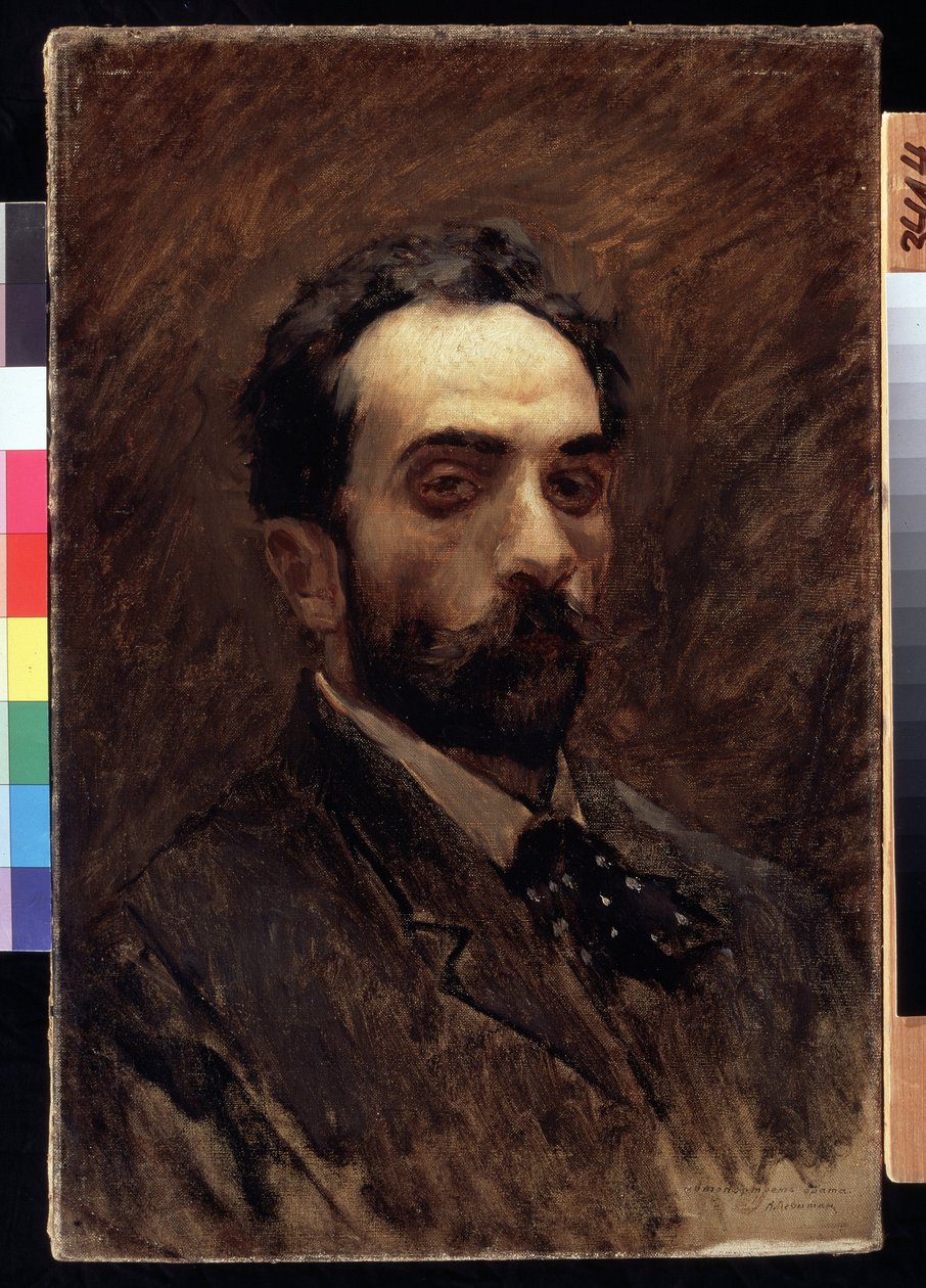 Selvportrett. Maleri av Isaac Ilyich Levitan (1860-1900). olje på lerret, sent 1890. Russisk kunst, 1800-tallsportrett. Statens Tretyakov-galleri, Moskva. av Isaak Ilyich Levitan