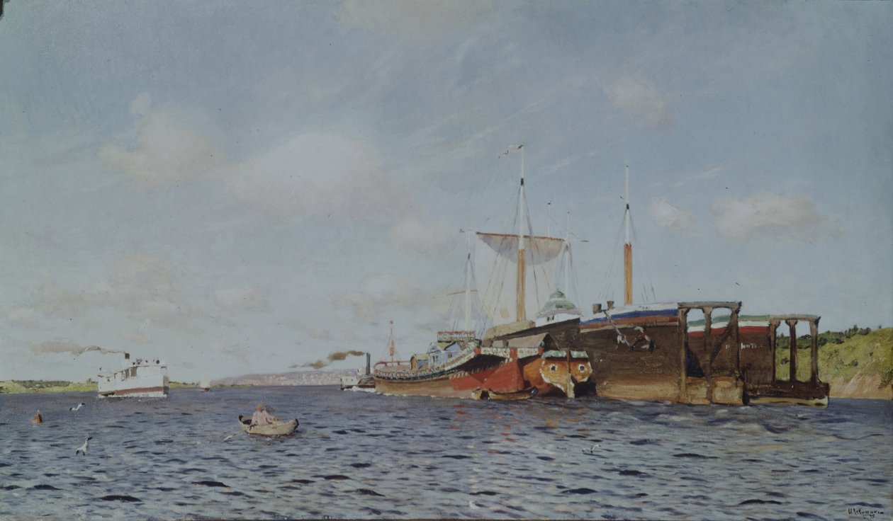 Frisk vind. Volga, 1895 av Isaak Ilyich Levitan