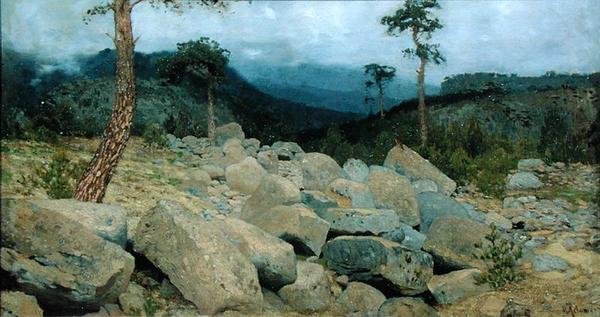 I Krim-fjellene, 1886 av Isaak Ilyich Levitan
