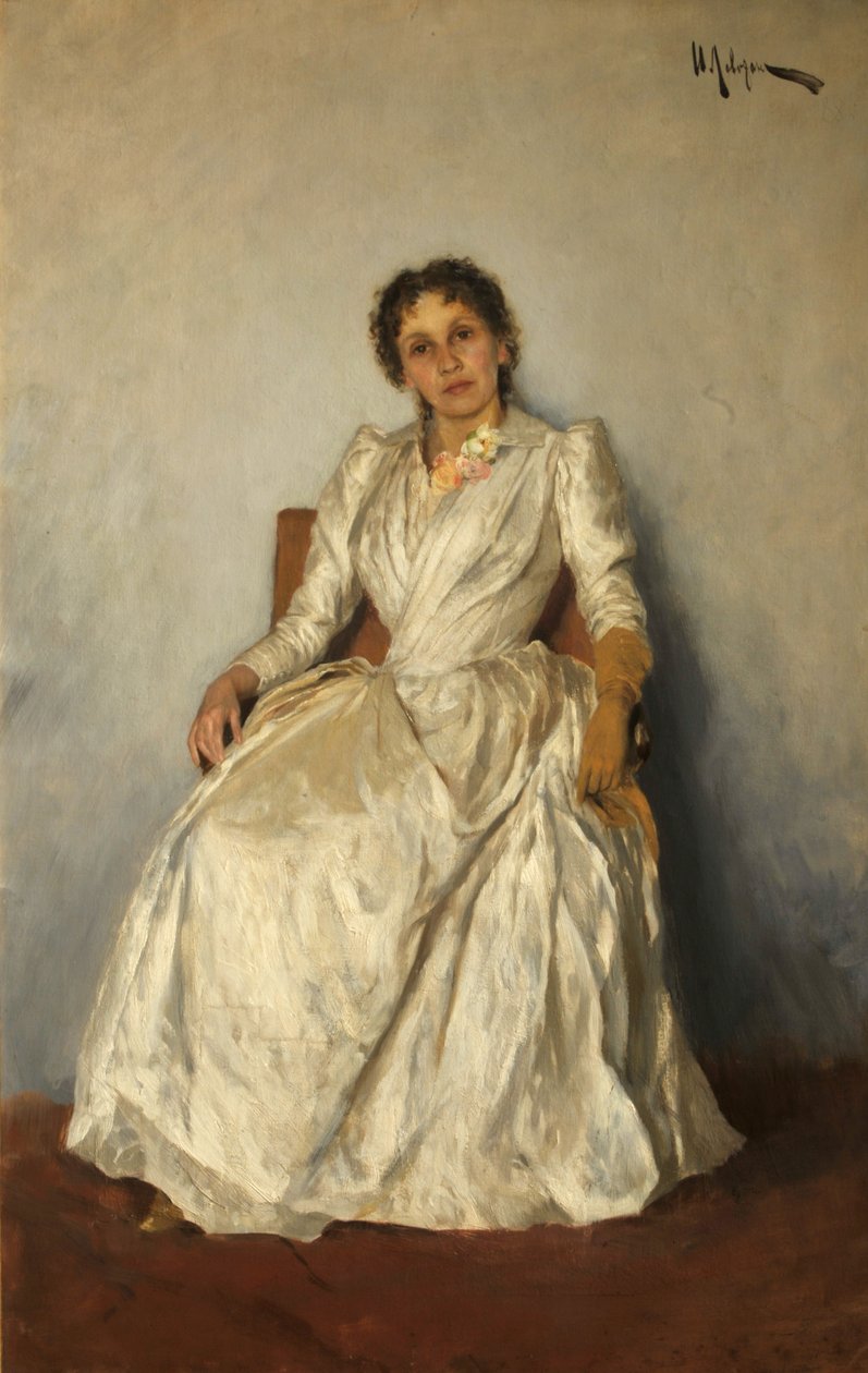 Portrett av Sofia Kuvshinnikova 1847-1907, 1888. av Isaak Ilyich Levitan