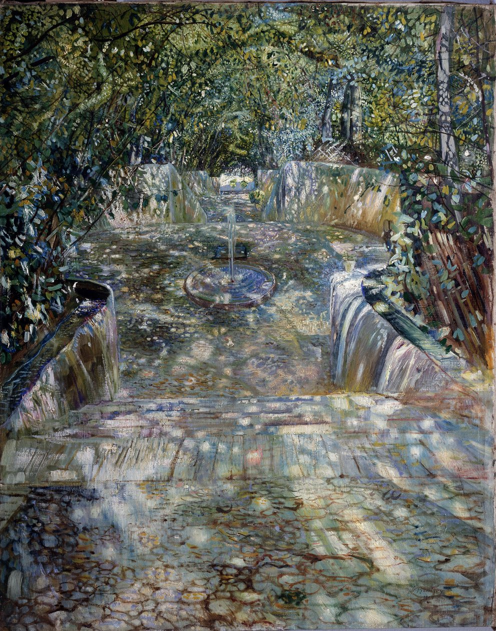""La fontaine"" Peinture de Isaak Izrailevich Brodsky (Brodski) (1884-1939) 1909 Regionalt kunstmuseum, Rostov ved Don av Isaak Israilevich Brodsky