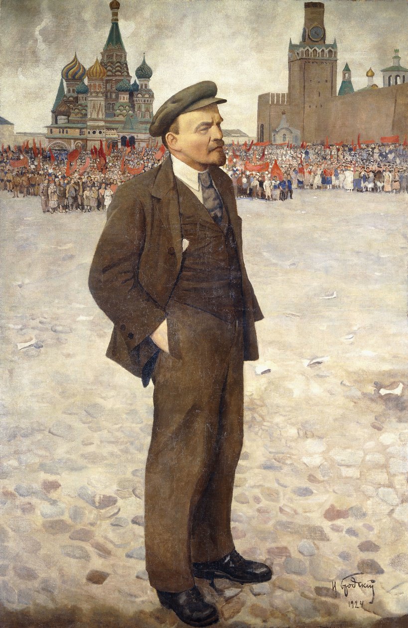 Lenin på den røde plass av Isaak Israilevich Brodsky