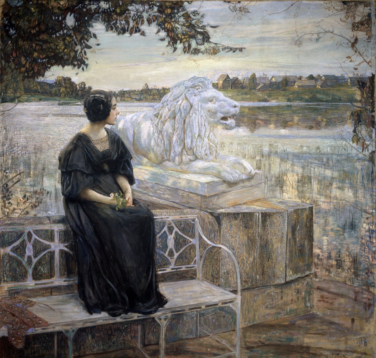 Portrett av kunstnerens kone. Maleri av Isaak Izrailevich Brodsky (Brodsky) (1884-1939), olje på lerret, 205 x 203,5 cm av Isaak Israilevich Brodsky