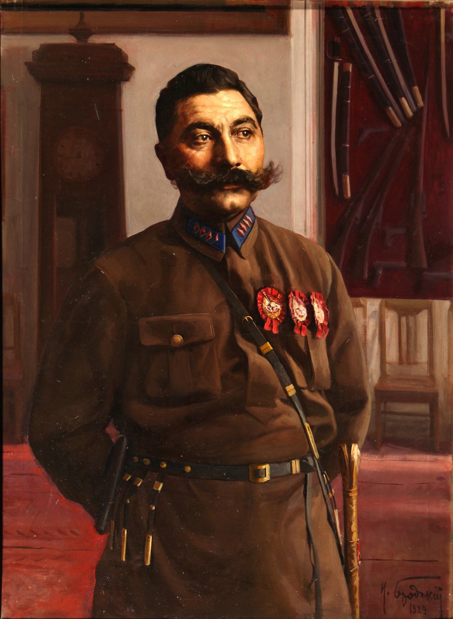 Portrett av Semyon Mikhailovich Budyonny 1883-1973, 1929 av Isaak Israilevich Brodsky