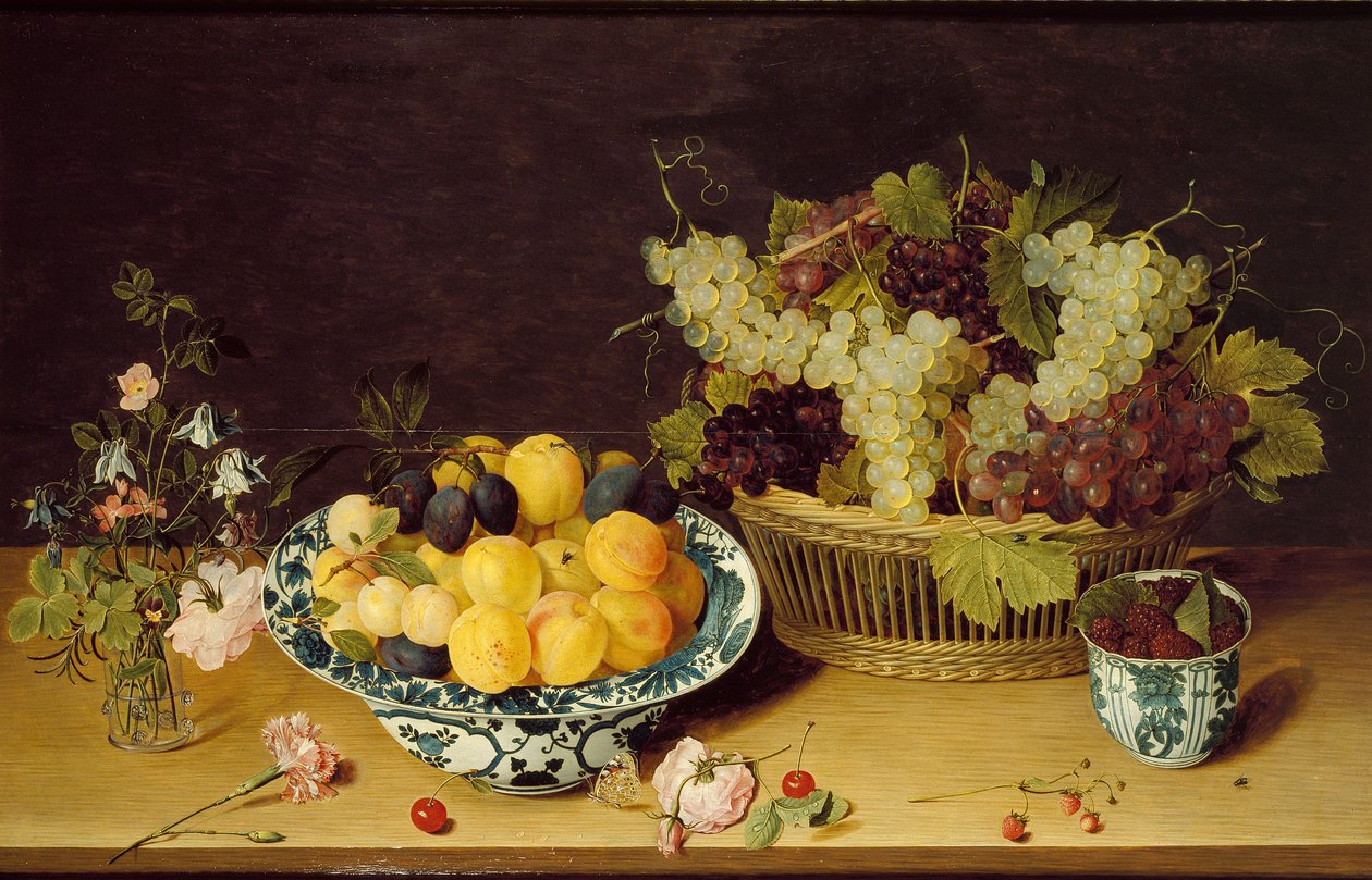 Stilleben av frukt og blomster, c1620-1640 av Isaak Soreau