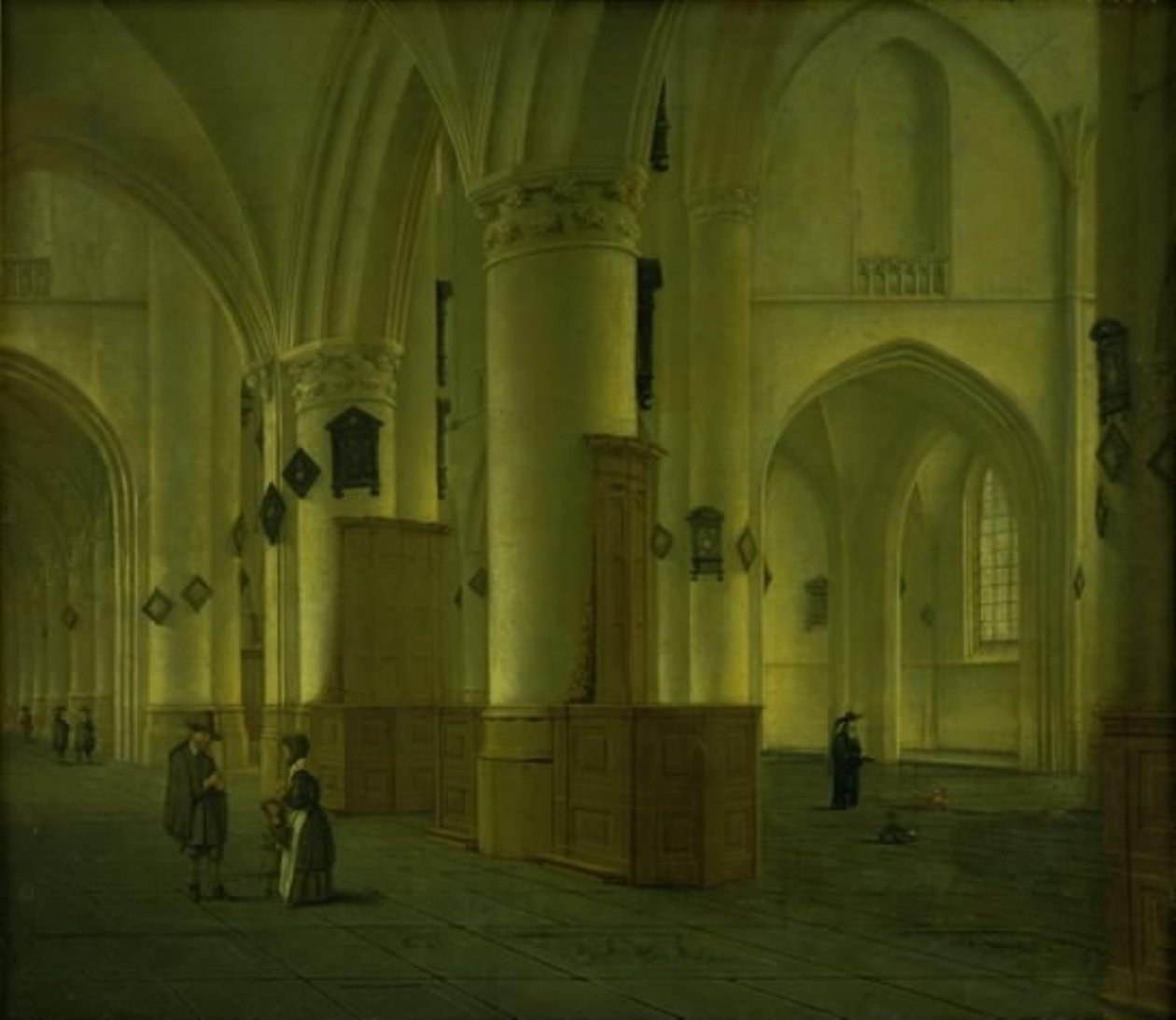 Sidegang ved St Bavo-kirken i Haarlem av Isaak van Nickelen
