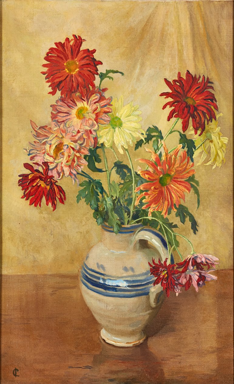 Krysantemum (olje på lerret) av Isabel Codrington