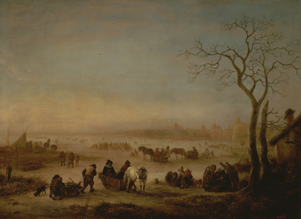 The Frozen Lake, 1648 av Isack van Ostade