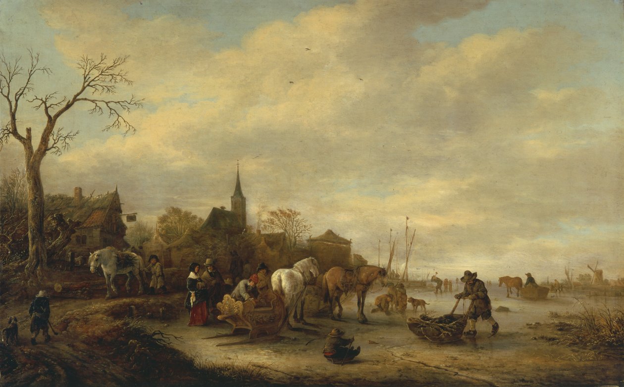 Vinterscene av Isack van Ostade