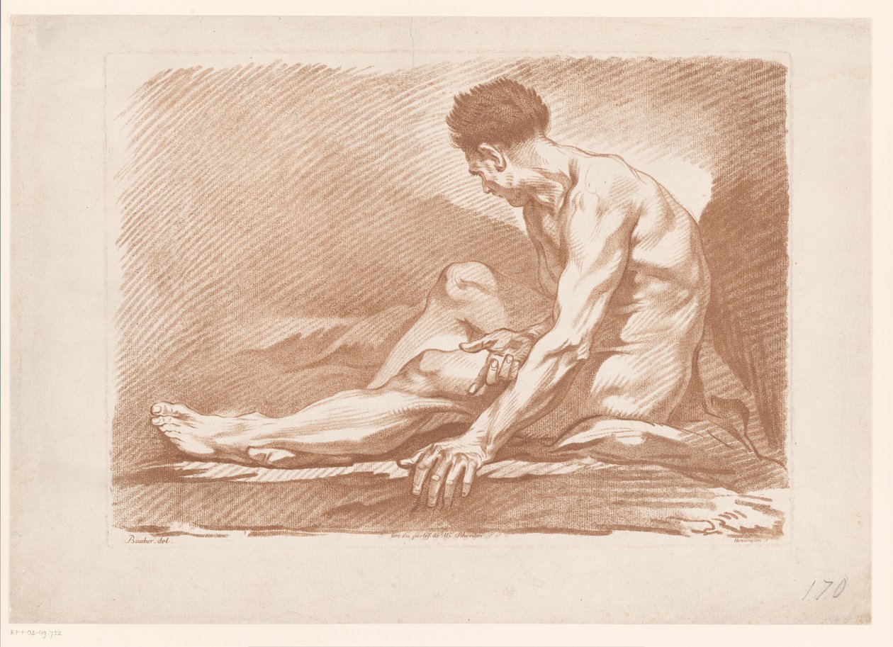 Studer sittende mann av Isak Henningsen