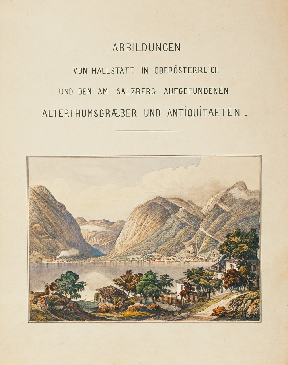 Hallstatt gravplass, en samling av … (akvarell) av Isidor Engel