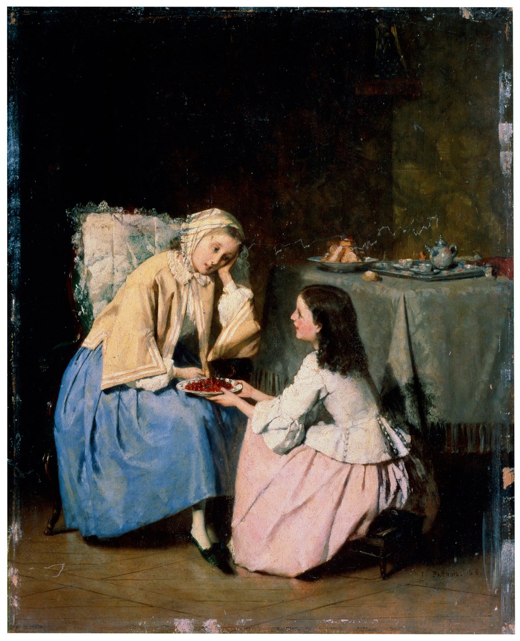 Hos den syke venn, 1800-tallet av Isidore Patrois