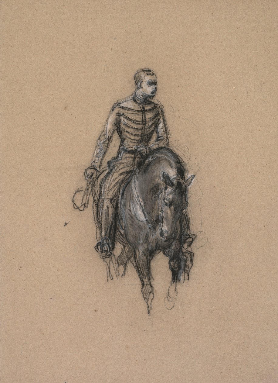 Soldat til hest, ca. 1860. av Isidore Pils