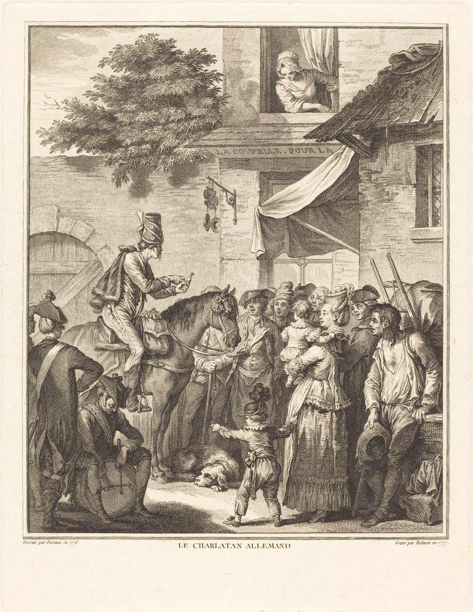 Den tyske kvakksalveren av Isidore Stanislas Helman after Jean Duplessi Bertaux