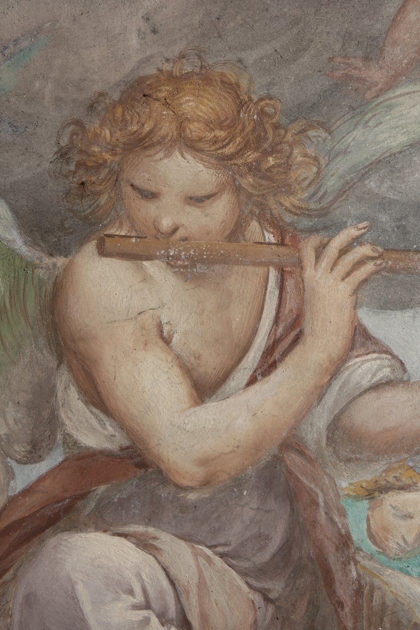 Engel som spiller fløyte, 1623-34 av Isidoro Bianchi